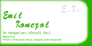 emil konczol business card